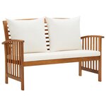 vidaXL Salon de jardin 4 Pièces avec coussins Bois d'acacia solide
