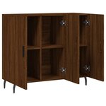 vidaXL Buffet chêne marron 90x34x80 cm bois d'ingénierie