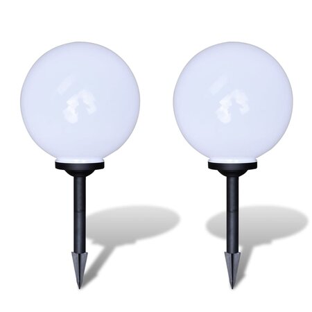 vidaXL Lampes d'allée à LED 2 Pièces 30 cm avec piquet de sol