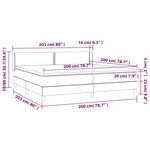 vidaXL Lit à sommier tapissier avec matelas Crème 200x200cm Similicuir