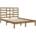 vidaXL Cadre de lit Marron miel Bois massif 120x200 cm
