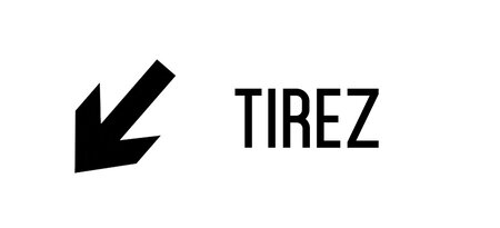 Autocollant vinyl - tirez  - l.200 x h.100 mm uttscheid
