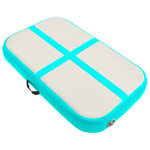 vidaXL Tapis gonflable de gymnastique avec pompe 60x100x20 cm PVC Vert