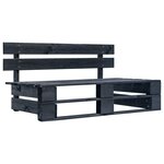 vidaXL Salon de jardin palette 6Pièces avec coussins Pin imprégné de noir