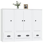 vidaXL Buffets 3 Pièces blanc bois d'ingénierie