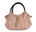 Sac en cuir style serpent Rose