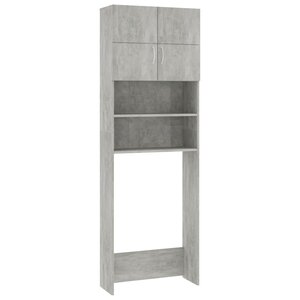 vidaXL Meuble pour machine à laver Gris béton 64x25 5x190 cm Aggloméré