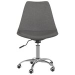 vidaXL Chaises pivotantes à manger lot de 2 Gris foncé Tissu