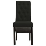 vidaXL Chaises à manger lot de 6 noir tissu