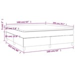 vidaXL Lit à sommier tapissier avec matelas Bleu 160x200 cm Tissu