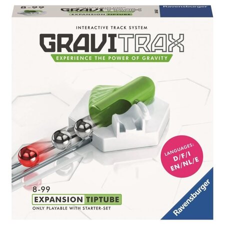 Gravitrax bloc d'action tiptube - jeu de construction stem - circuit de billes créatif - ravensburger- des 8 ans