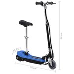 vidaXL Trottinette électrique avec siège 120 W Bleu