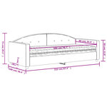 vidaXL Lit de jour avec matelas bleu 90x200 cm velours
