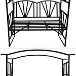 Tectake arche de jardin avec banc intégré