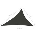 vidaXL Voile d'ombrage 160 g/m² Anthracite 4x5x6 8 m PEHD