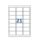 Lot de 200 planches étiquettes autocollantes blanches sur feuille a4 : 63 5 x 38 1 mm (21 étiquettes)