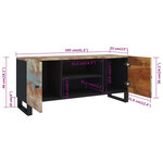 vidaXL Meuble TV 105x33x46 cm Bois massif de récupération