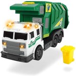 Dickie Toys Camion poubelle 39cm  a roues libres avec son et lumiere