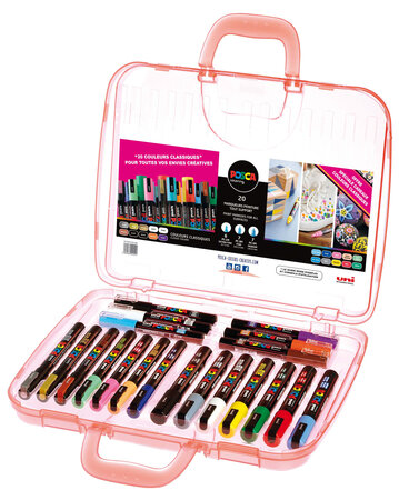 Mallette marqueurs Posca La Classique 20 pièces
