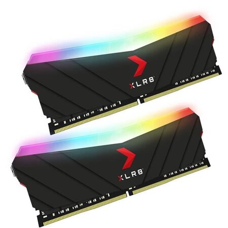 PNY XLR8 - Mémoire PC RAM RGB - 32Go (2x16Go) - 3200MHz - CAS16 (MD16GK2D4320016XRGB)