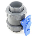 lot de 2 Vannes - ø 50 mm,  PVC pour piscine. Version 2020