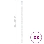 vidaXL Guirlandes lumineuses 8 Pièces 50 cm 288 LED coloré