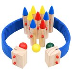 vidaXL Jeu de bowling Multicolore Bois de pin massif