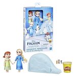 Disney la reine des neiges - magie des neiges - coffret avec pâte play-doh atoxique  poupées jeune anna et jeune elsa