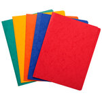 Pqt de 50 Chemises 24x32 cm à dos rainé en carte lustrée 5/10e coloris assortis EXACOMPTA