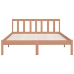 vidaXL Cadre de lit Marron miel Bois pin massif 120x190cm Petit Double