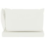vidaXL Canapé palette de jardin 2 places et coussin blanc crème Pinède