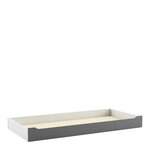 Lit adulte 1 tiroir - GENIUS - Blanc et Gris - 90 x 190 cm - DEMEYERE