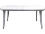 Table de jardin extensible "Atlantic" - Résine - Max 2.25 m - Blanc