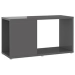 vidaXL Meuble TV Gris brillant 60x24x32 cm Aggloméré