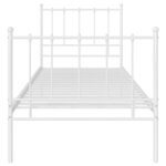 vidaXL Cadre de lit Blanc Métal 100x200 cm