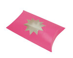Boite cadeau cartonnée fluo avec fenêtre 12cm 3 pièces