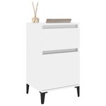 vidaXL Table de chevet blanc brillant 40x35x70 cm