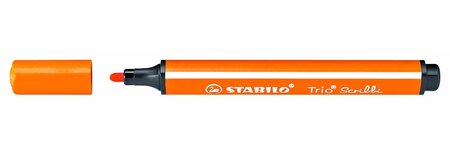 Feutre coloriage trio scribbi triangulaire pte large orange stabilo