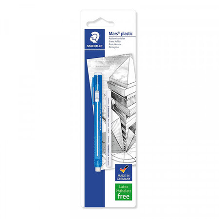 Stylo gomme - gomme blanche - avec recharge - staedtler - mars plastic