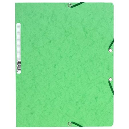 Chemise à élastiques sans Rabats carton 400g 24x32 cm Vert Tilleul EXACOMPTA