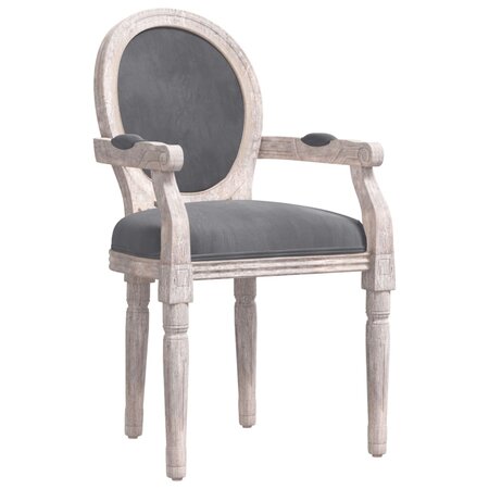 vidaXL Chaise à manger gris foncé 54x56x96 5 cm velours