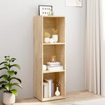 vidaXL Bibliothèque/Meuble TV Chêne sonoma 36 x 30 x 114 cm Aggloméré