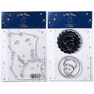 3 Tampons transparents Le Petit Prince Asteroïd et Boa