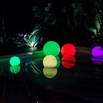 Boule lumineuse sans fil flottante led bobby c50 multicolore polyéthylène d50cm