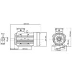 vidaXL Moteur électrique triphasé Aluminium 1 5kW/2 CH 2840 tr/min