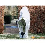 Nature Couverture d'hiver avec fermeture 70 g/m² Blanc 1 5x1 5x2 m