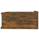 vidaXL Table de chevet flottante Chêne fumé 40x30x15 cm