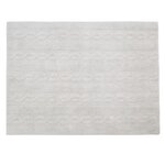 Tapis coton motif tresse - gris -120 x 160