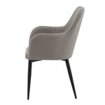 Venture Home Chaises à manger lot de 2 Comfort polyester noir et gris