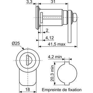 Piquet central universel de boîte aux lettres collective - Aluminium - A visser - 80 x 80 mm - Hauteur 1200 mm - Ivoire clair - Decayeux